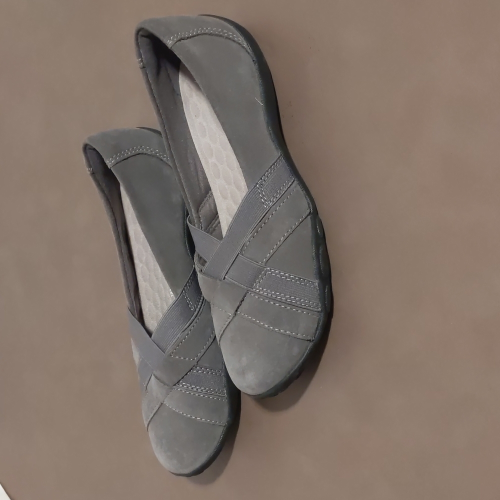 Clarks Collection Ultimate Comfort Gray Cushion Feel Women Flats 6M